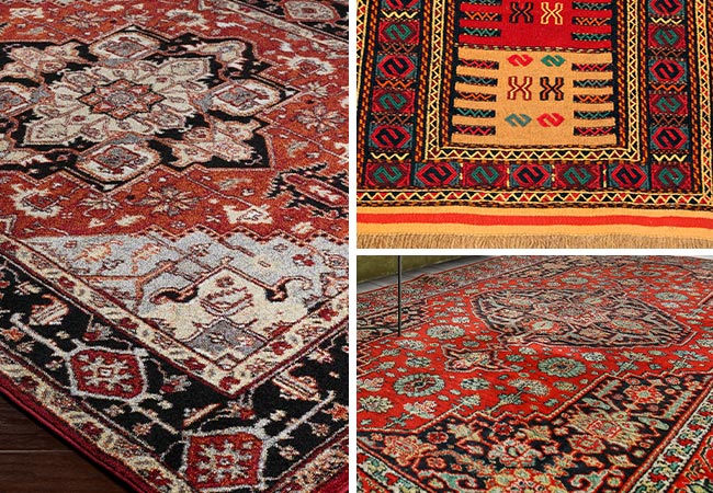 antique afghan and indian rug.