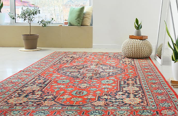 Beautiful rug on the floor