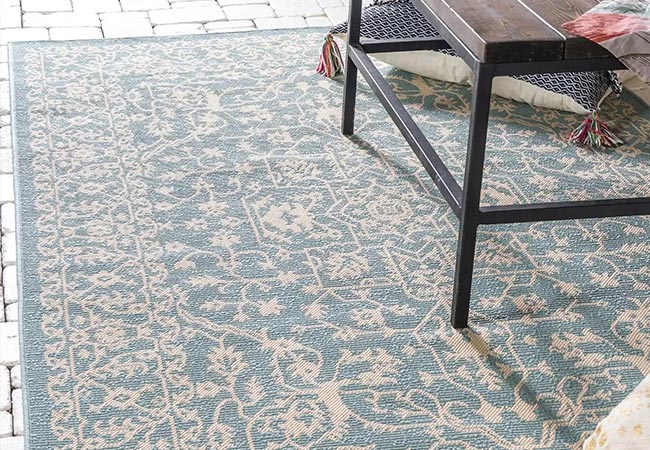 geometric outdoor design area clean rug