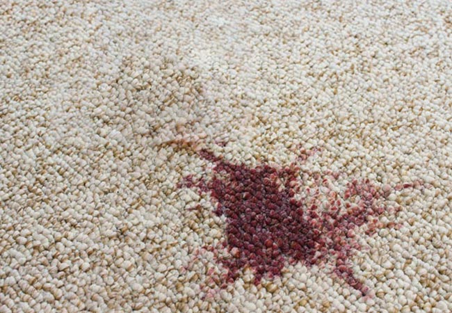 beet stain on rug