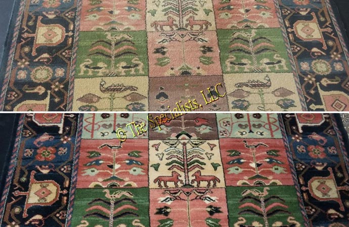 Silk rug cleaning