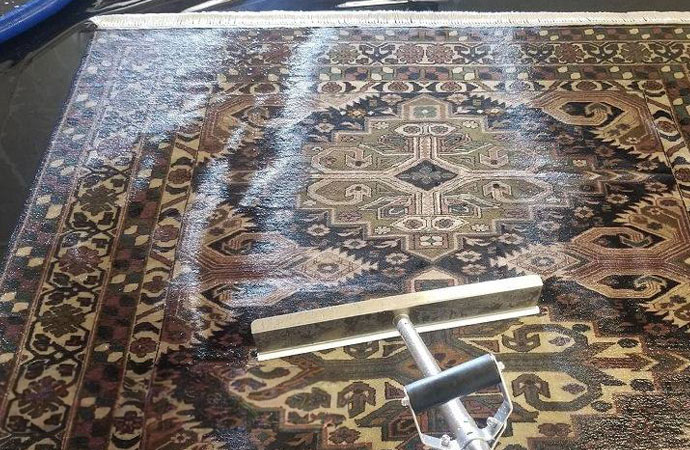 different ways to clean wet rugs